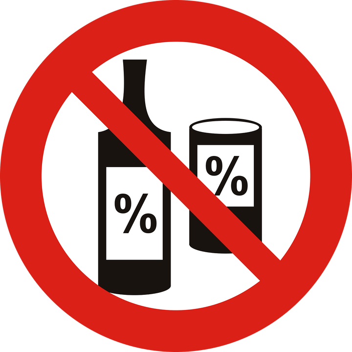 Ablehnung des Bildes von Alkohol